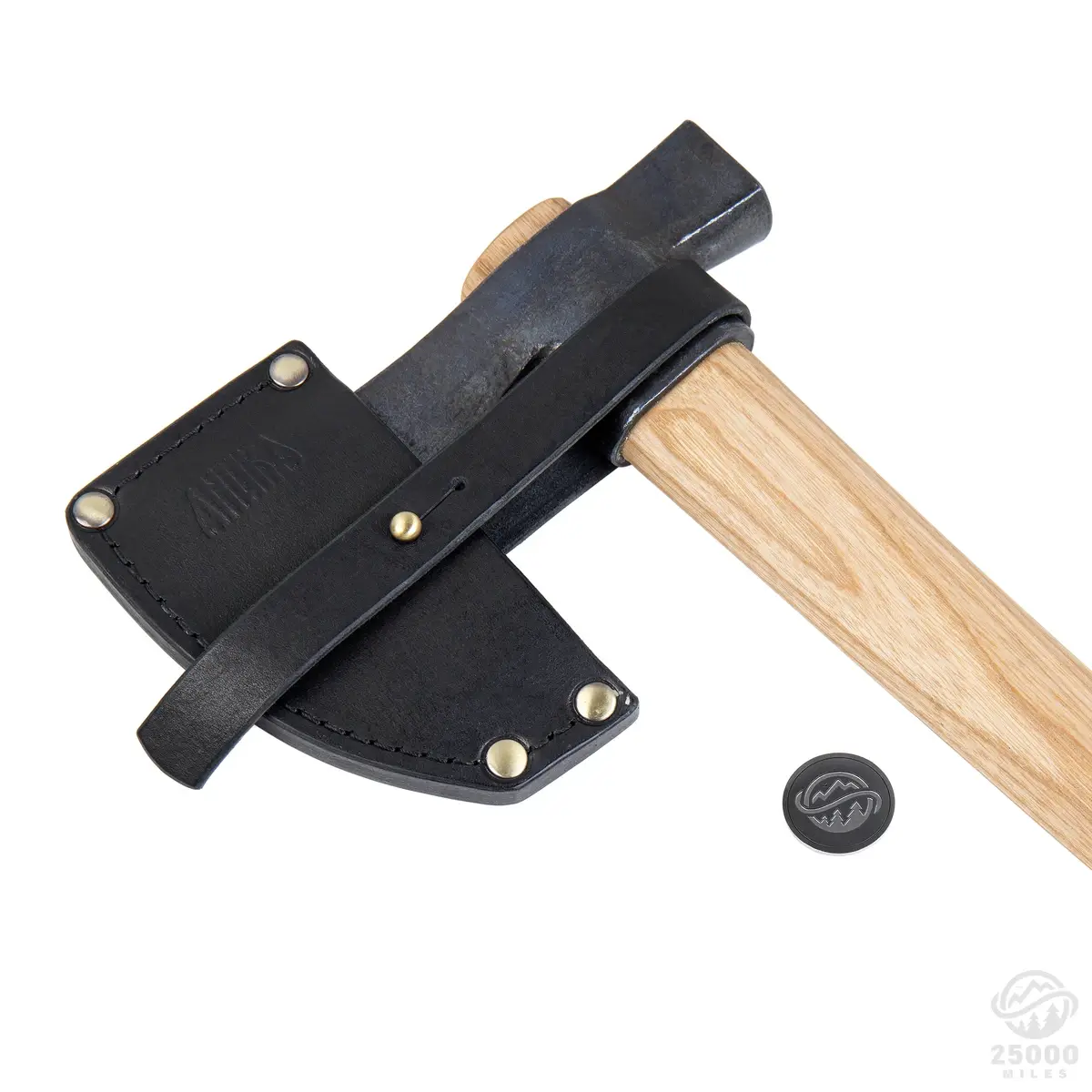 Anika “Tomahawk Viking” (Bearded) Axe with leather sheath first gallery image